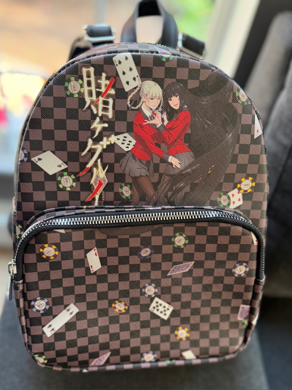 Kakegurui Yumeko Kirari Checkered Mini Backpack Hot Topic NWOT